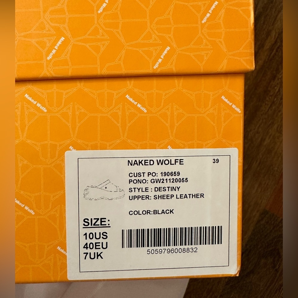 Naked Wolfe slides "The Destiny" new in box. Size 10. - Picture 6 of 7